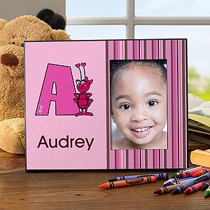 Personalized Girls Picture Frames   Alphabet Animals   10516