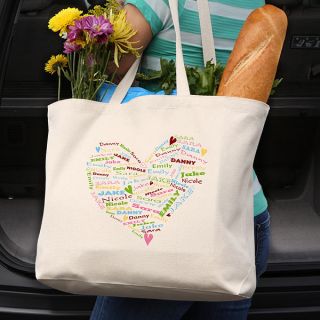 10352   Her Heart of Love Personalized Canvas Tote 
