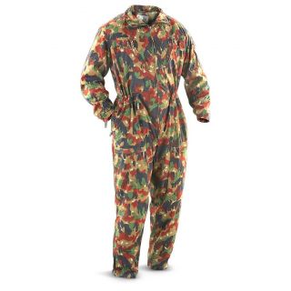Used Swiss Military Surplus Tanker Coverall, Alpenflage Camo   815860 