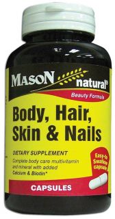 Mason Vitamins Body Hair Skin & Nails Beauty Formula, 60 caps, 3 pk