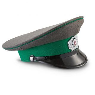 New East German Military Border Guard Visor Hat   961659, Clothing at 