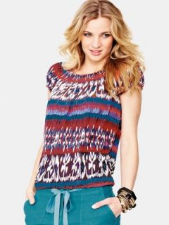South Shirred Gypsy Top Littlewoods