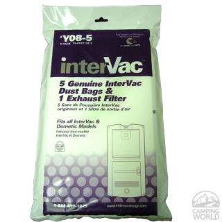 Replacement Dust Bags, 5 pack   Intervac Design Corp Y08 5   Central 