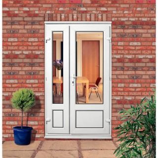 PVCu Offset Panelled French Door Set   PVCu French Doors   Exterior 