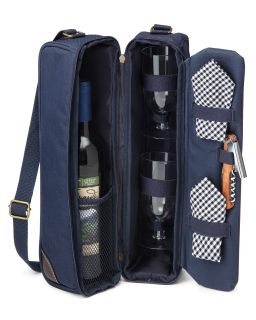 SUNSET WINE TOTE  Insulated Canvas Travel Case Set  UncommonGoods