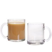 Home Kitchen & Tableware Drinkware Clear Glass Coffee Mugs, 12 oz.