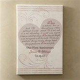 Personalized Wedding & Anniversary Canvas Art   Love Is Patient 