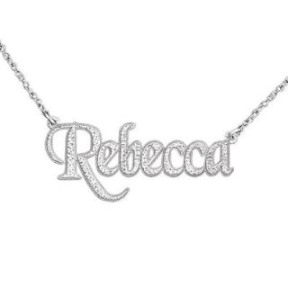 Sterling Silver Name Plate Necklace (3 8 Letters)   View All 