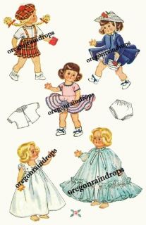 Vintage Doll Clothes Pattern for Ginny Muffie Wendy #4