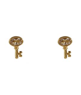 Juicy Couture Gold Crystal Embellished Key Earrings  Damen  Schmuck 