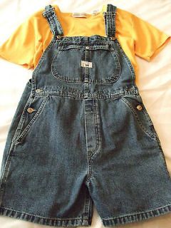 Lee Riveted Jean Shorts Overalls w/SS Shirt   Size S Reg