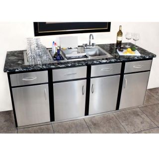 Drop In Cocktail Station & Sink for Wet Bar w/ Drainboard—Buy Now!