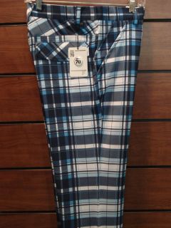 Sub70 Isaac Blue Plaid Golf Pants 36x32 NWT