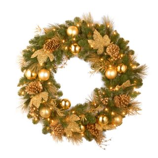 Pre Lit 36 Elegance Wreath with 100 Clear Lights—Buy Now!