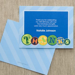 10926   Party Patterns© Personalized Thank You Cards   No Photo