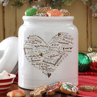 12368   Her Heart of Love Personalized Christmas Cookie Jar 