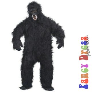Mens REALISTIC GORILLA Fancy Dress Costume One Size fits Most