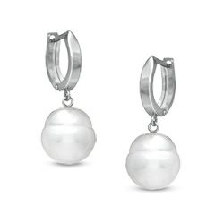 Honora 11  12mm Cultured Freshwater Ringed Pearl Drop Earrings in 