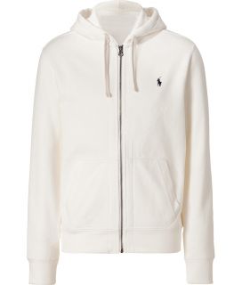 Polo Ralph Lauren Deckwash White Classic Athletic Fleece Hoody Jacket 