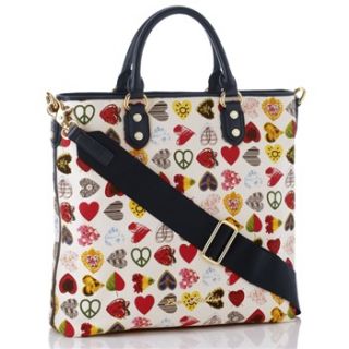Love Moschino Multi/Red Heart Print Large Shoulder Bag