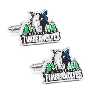 Enamel Minnesota Timberwolves Cufflinks at Brookstone—Buy Now