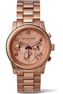 MICHAEL KORS MK5128 rose gold plated chronograph watch