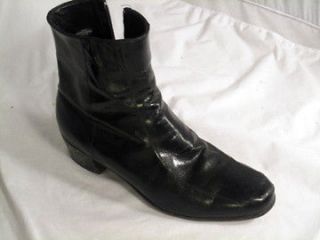 vintage Mens Black Florsheim Ankle Beatle Boots leather sz 11 11C 