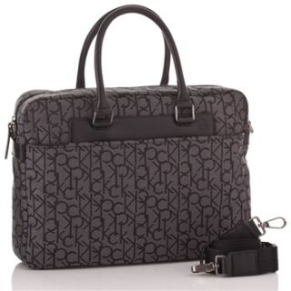 Calvin Klein Black/Grey Logo Jacquard Laptop Bag