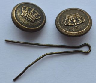 WWI Germany German Army Uniform Buttons Button w Fastening Pin