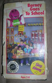 BARNEY & FRIENDS VHS VIDEO 1989 BARNEY GOES TO SCHOOL