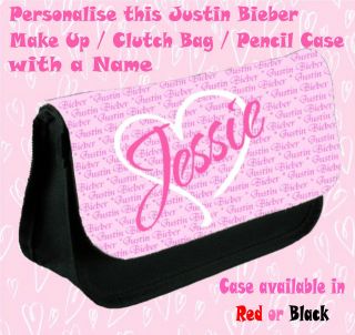   Bieber Pencil Case / Make Up Bag / Clutch Bag   Personalised GIFT