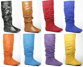 Slouchy Tall Knee High Women Fashion Boots Bamboo Rebeca 02R