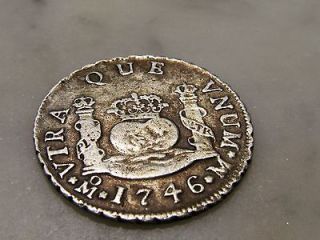 Exceptional Mexican 1746 MoM 2 reales highly detailed