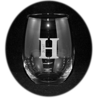 personalized wine glasses in Kitchen, Dining & Bar