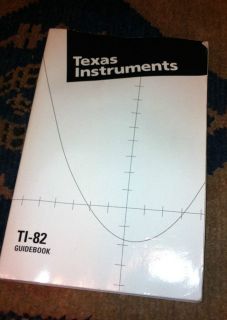 TI 82 Graphing Calculator Manual Texas Instruments