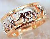 18kt Gold Plated Womens Elephant Design Ring New