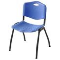 Chairs  Stackable  Oakmont Plastic Stackable Chair   Blue  240221BL 