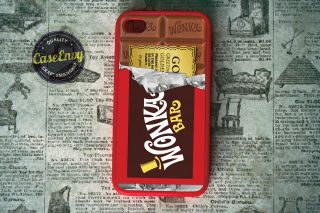 Red Willy Wonka Inspired Golden Ticket Apple iPhone 4 / 4s case