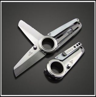 GERBER Double edged Steel Serrated Saw Folding Pocket Knife KN2 