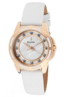 Relojes de Bulova 98 119 P,Diamante blanco RP Dial la mujer blanco 