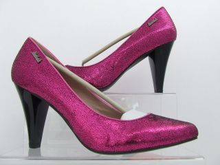 Killah Xara Pump Heels in Sparkly Metallic Fuschia Pink Ladies Court 