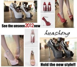 new Design Luxury Ladies Womens Super High Heel Shoes Pump Platform 