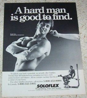 1986 Soloflex exercise SEXY guy muscles FRANK ZANE Ad