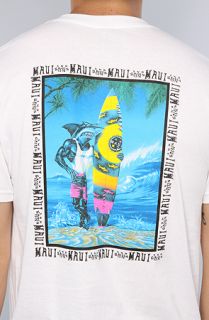 The Maui and Sons Sharkman On The Beach Tee in White