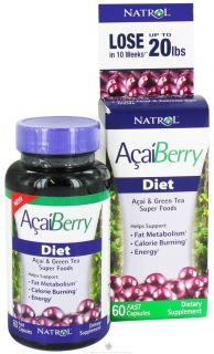 Buy Natrol   AcaiBerry Diet Super Foods   60 Capsules at LuckyVitamin 