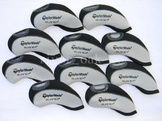   TaylorMade Burner Black Grey Iron Covers New Neoprene Golf Headcovers
