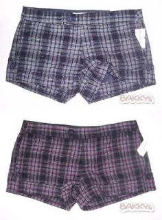 Womens AEROPOSTALE Wool Plaid Short Mini Shorts NWT