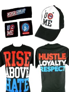 John Cena Kids Rise Above Hate Costume Boys Hat T shirt Wristbands