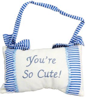 Wholesale Closeouts   Youre So Cute Hanging Decorative Blue Pillow