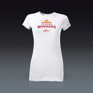 UEFA Euro 2012 Official Winners Junior Girls T shirt   White 